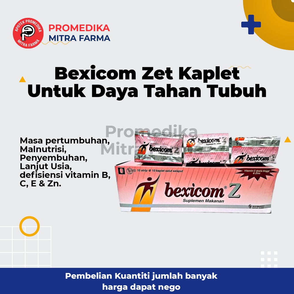 Bexicom Zet Kaplet / Strip / Vitamin Dan Suplemen Untuk Daya Tahan Tubuh