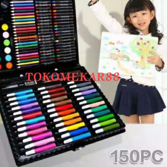 

Limited 경 Art set isi 150 pcs pensil crayon warna set alat lukis