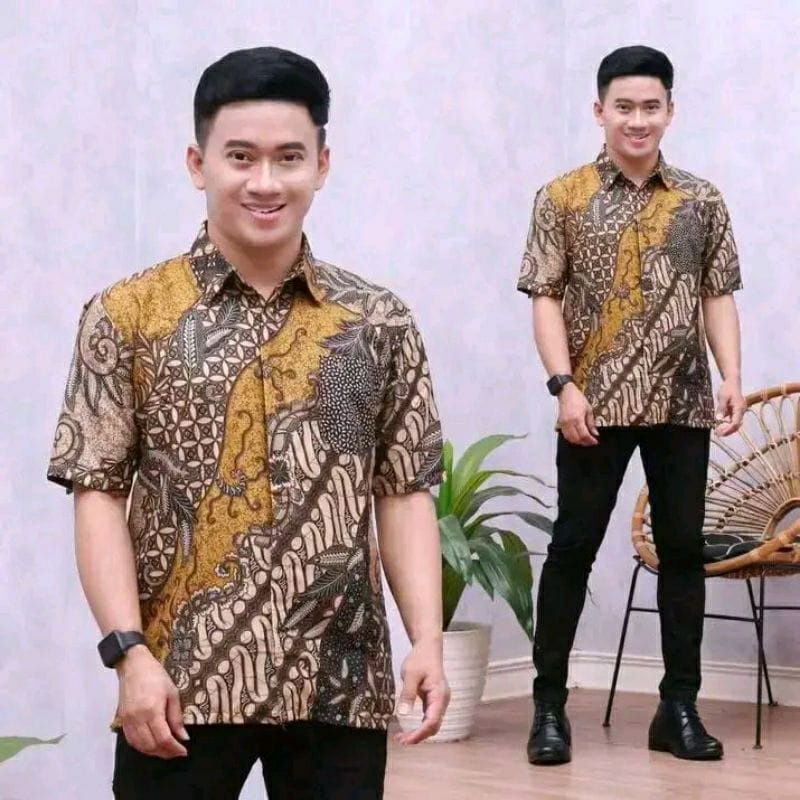 KEMEJA BATIK PROMO 100RB 5 PCS(harga paket dpt 5 pcs) 5 BAJU DEWASA M L XL XXL PROMO KEMEJA LENGAN PENDEK