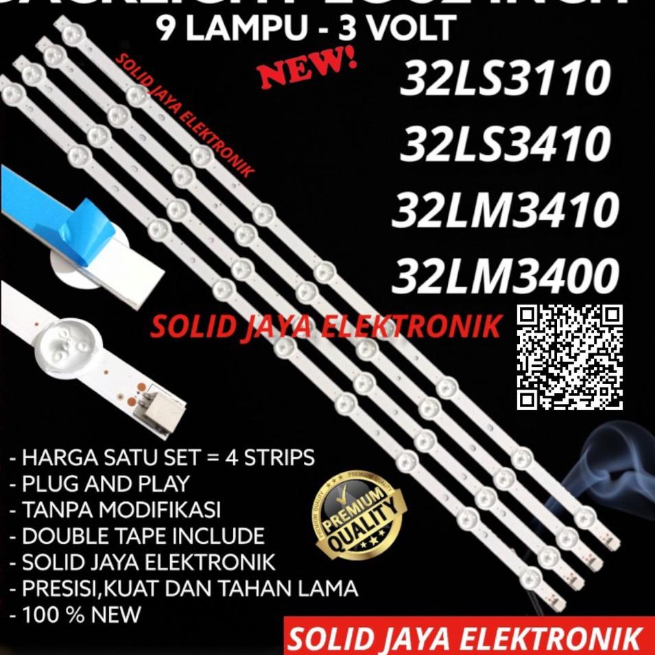 ☼ BACKLIGHT LG 32 INC 32LS3400 32LS3110 32LS3410 32LM3400 32LM 32LS   LAMPU TV BL 9K 3V BL 32 INCH I