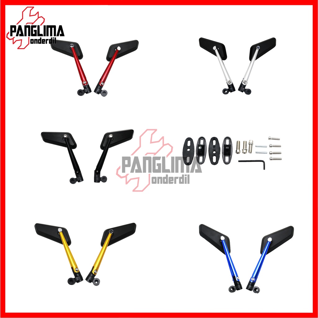 Spion Variasi J002 Circuit-Sirkuit Untuk Semua Jenis Motor-Universal Merah-Biru-Emas-Silver Honda-Szk-Ymh Sepion-Cermin-Kaca Kiri-Kanan Set
