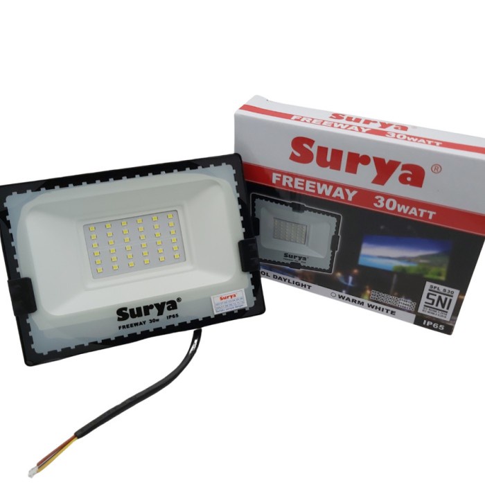 Lampu Sorot / Tembak SURYA FREEWAY LED 30W 30 watt flood light cahaya kuning