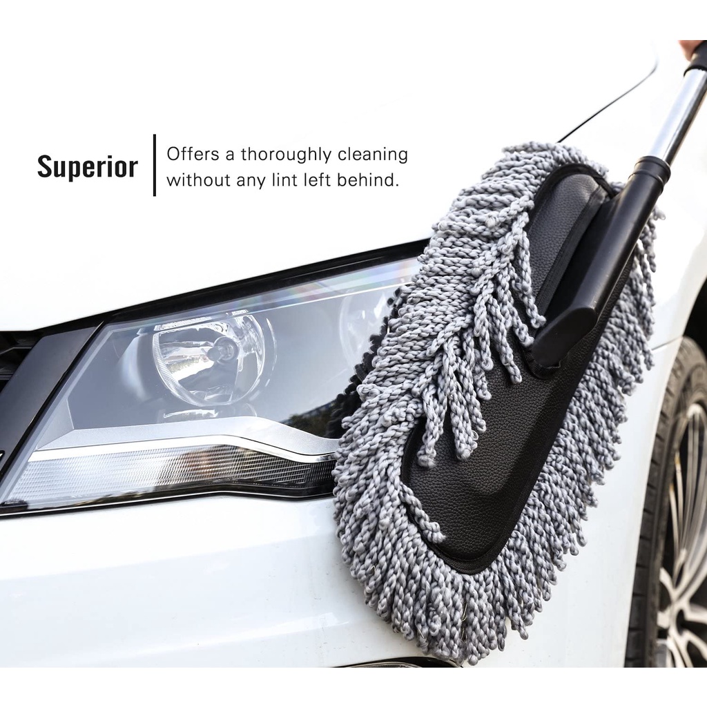 Kemoceng Microfiber Adjustable TEBAL Flat Car Microfiber Duster High Quality