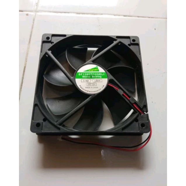 Kipas Fan brushless DC 12v 0.12a - 0.20a 12x12cm