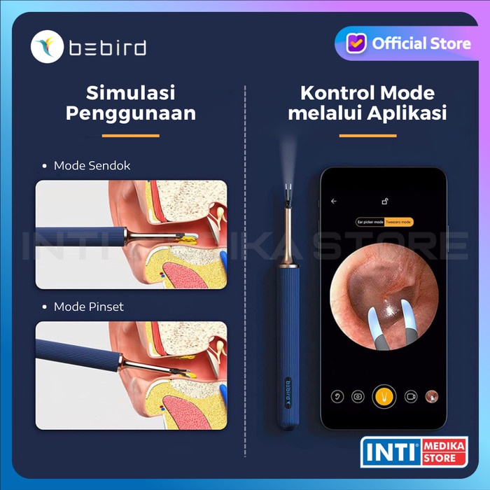 Perawatan Bebird - Pembersih Telinga Smart Kamera Wifi Hp Note3 Pro Korek Kuping