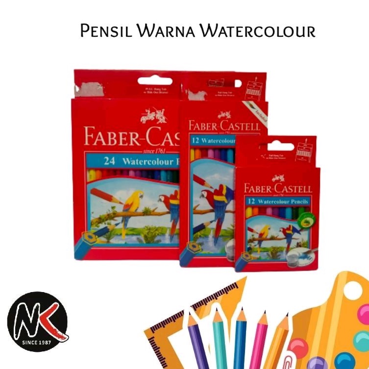 

Pensil Warna / Color Pencil / Colour Pencil Faber Castell 12 Warna Pendek Water colour