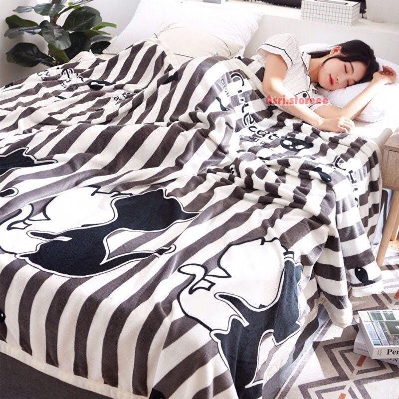 Selimut Bulu Halus 150x200 Motif Dewasa Abstrak Impor Termurah Berkualitas
