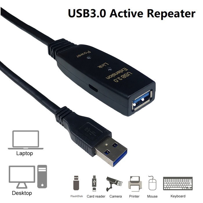 USB EXTENSION Kabel USB 3.0 Active Extender with Chipset Extension 10Meter