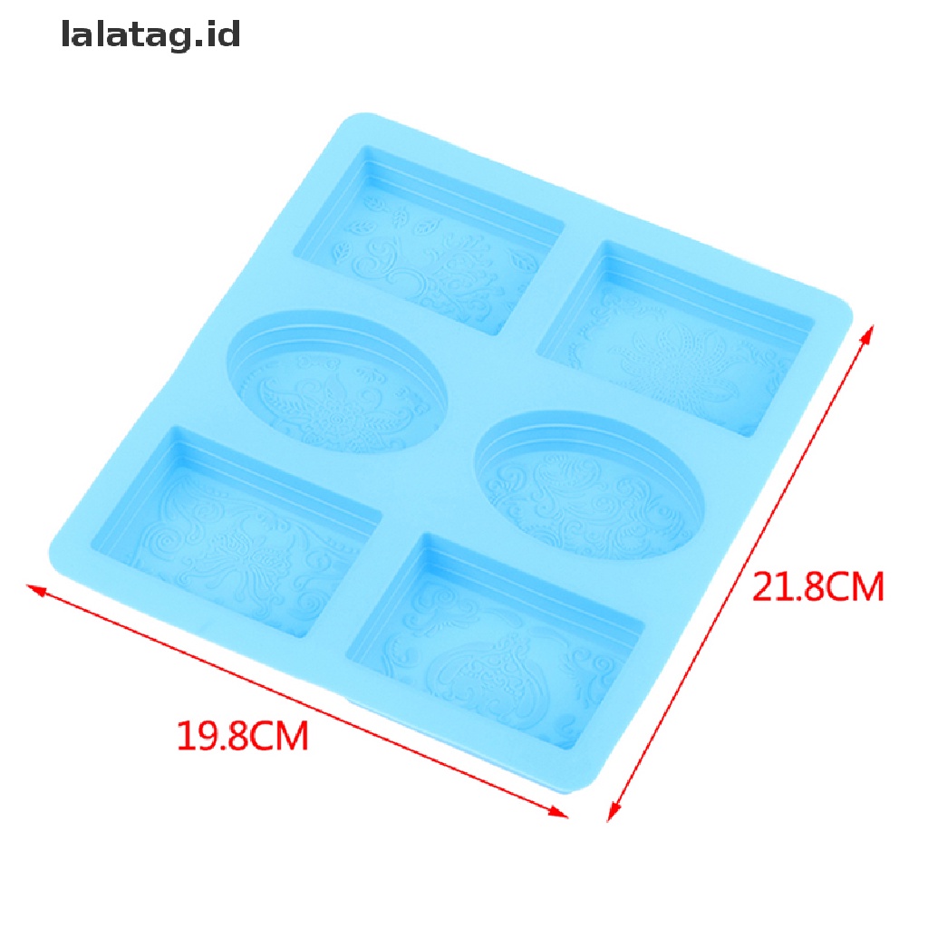 [lalatag] Cetakan Sabun Silikon Oval Persegi Panjang 6rongga Handmade Soap Making Craft DIY Mold [ID]