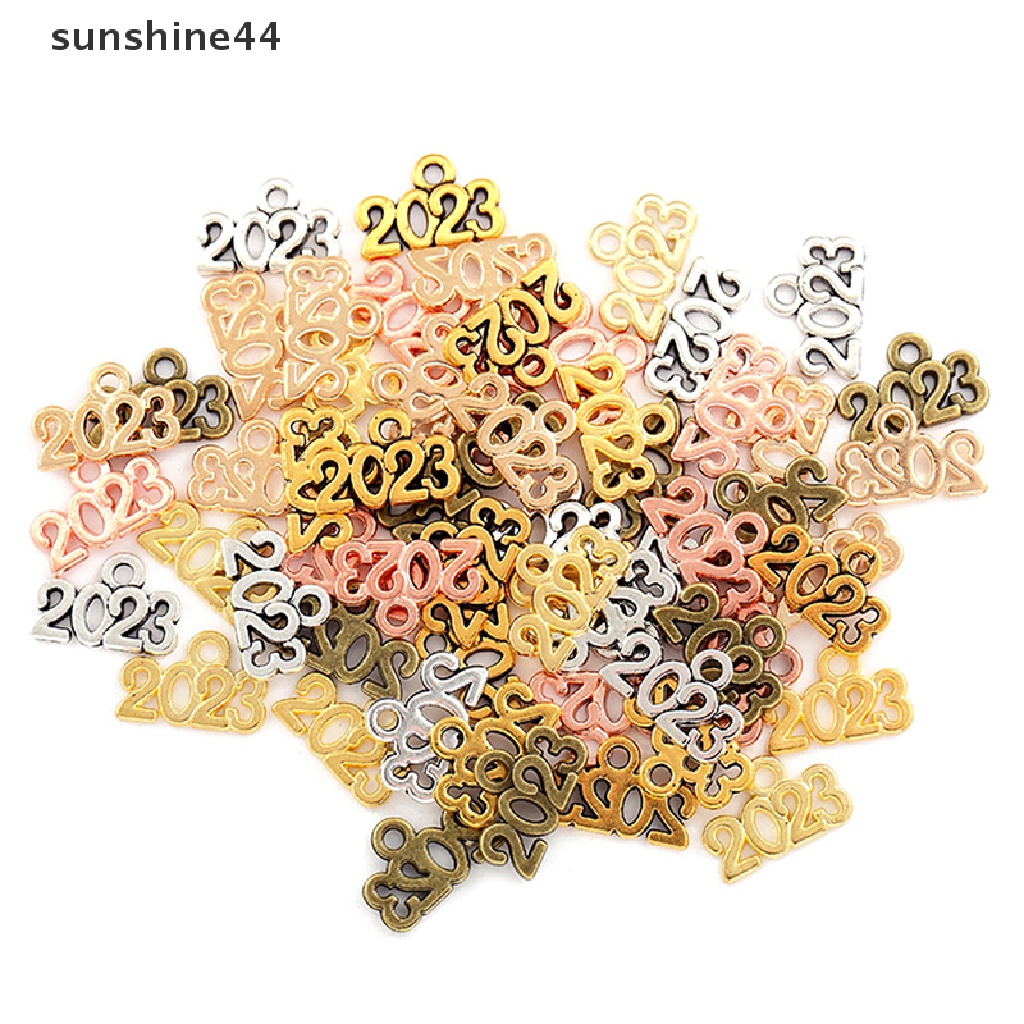 Sunshine 60PCS Halus Lovly 2023angka Vintage Pesona Aksesoris Untuk Girly Pribadi Membuat Perhiasan DIY Liontin Kalung.