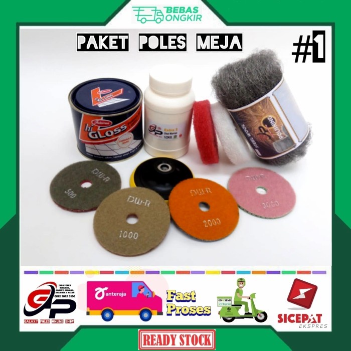 Paket Bahan Poles Untuk Meja - Untuk Mesin Gerinda