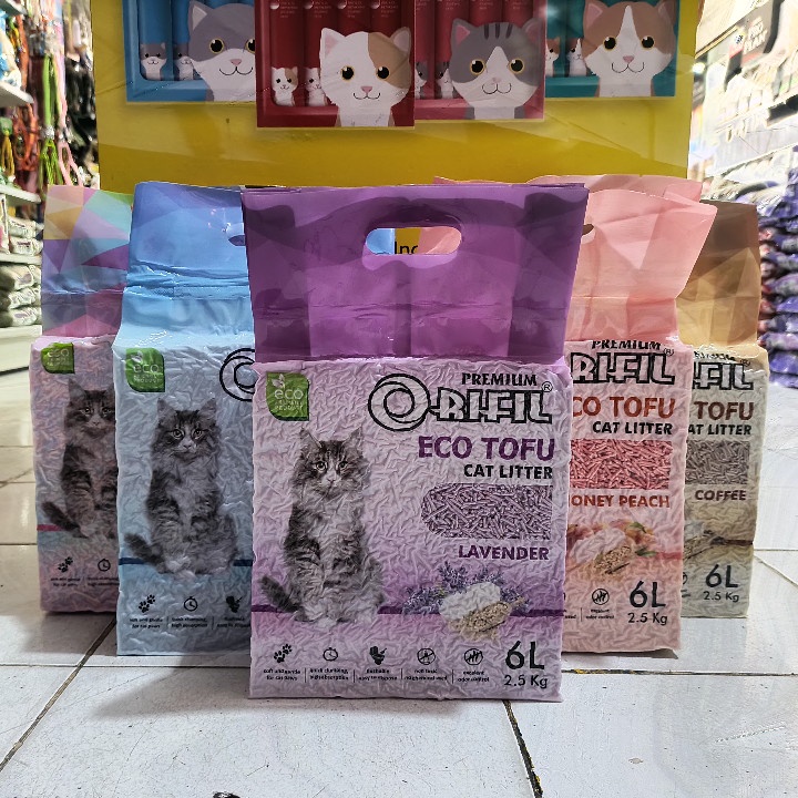 Pasir wangi Orifil Eco Tofu Cat Litter All Variant Kemasan 6L