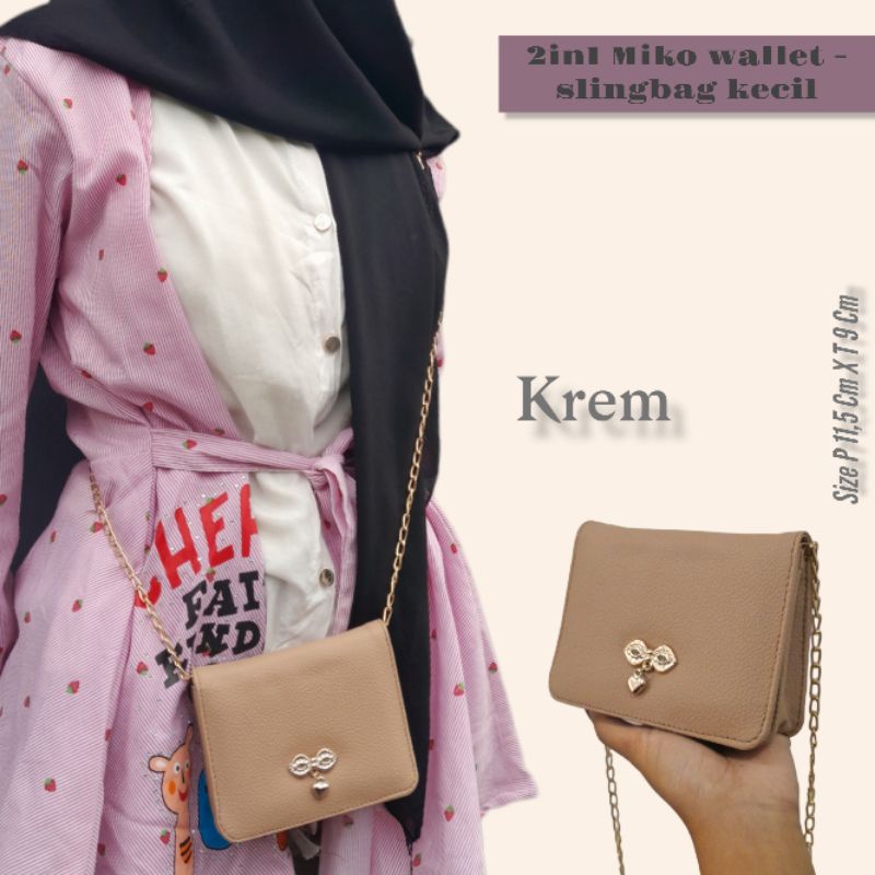 2in1 MIKO WALLET SLINGBAG KECIL