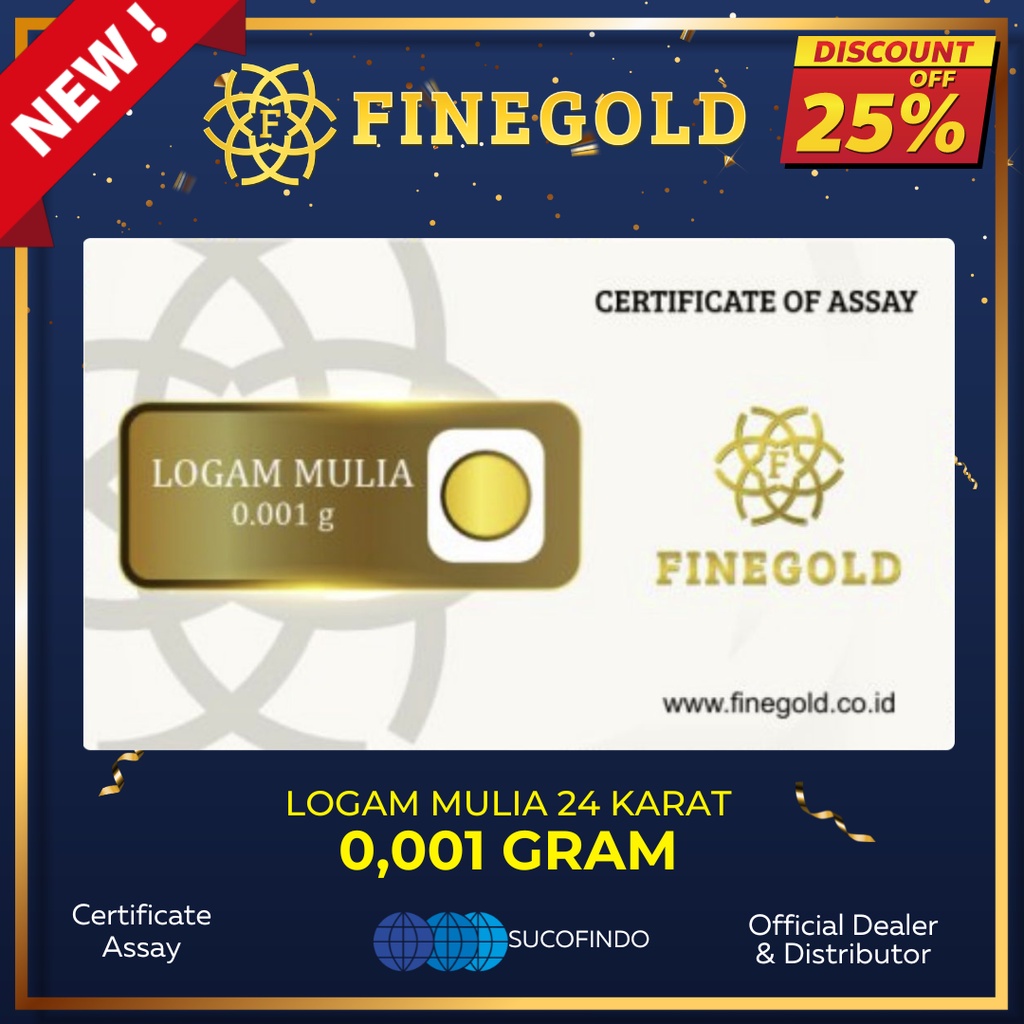 Emas Mini 0.001gram 24 karat Termurah di Shopee FINE GOLD Microgram, Baby Gold , Garuda Gold, Emas U