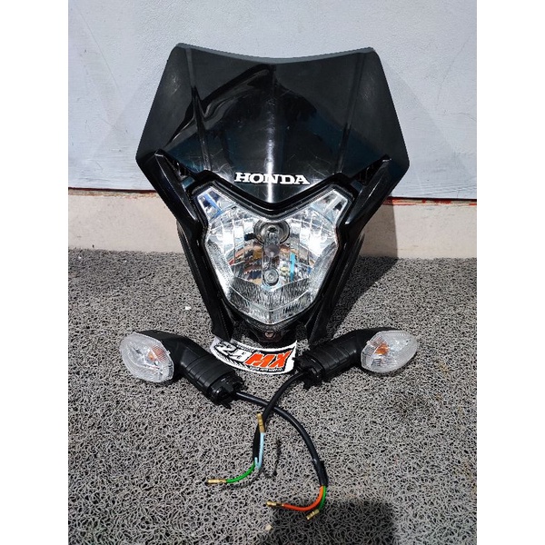 ((tanpa spido))HEADLAMP LAMPU DEPAN SET CRF 150 L CRF150L SET COPOTAN MOTOR KOMPLIT LAMPU SEN DAN BR