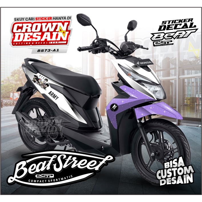 STICKER DECAL BEAT STREET 2019 BTS ARMY - STIKER DEKAL BEAT STREET ESP BTS - STRIPING BEAT ESP STREE