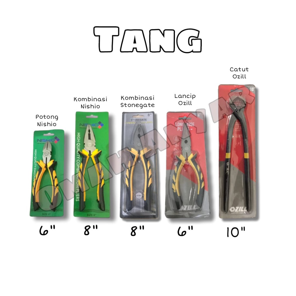 Tang Kombinasi Potong Catut Karet Pliers Good Nishio