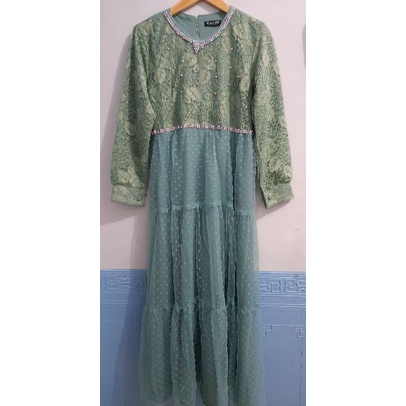 Dress Gamis Pesta Brukat by Abang Adek