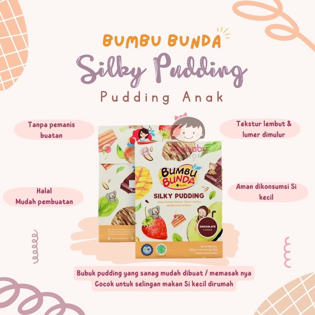 

Bumbu Bunda Elia Silky Puding Anak / Snack MPASI / Silky Puding