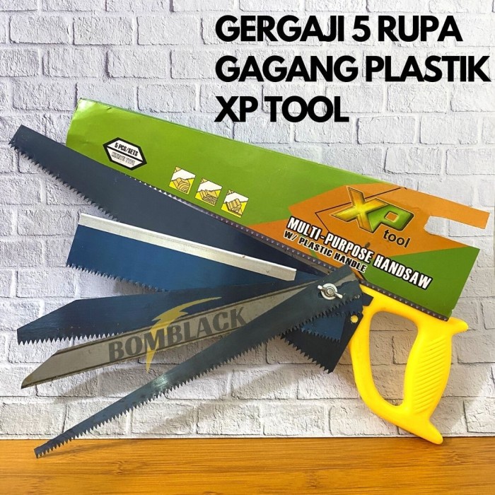 Gergaji Kayu 5 Rupa Gagang PVC XP TOOL 5 Mata 5 Pcs 5 Set Multifungsi MURAH