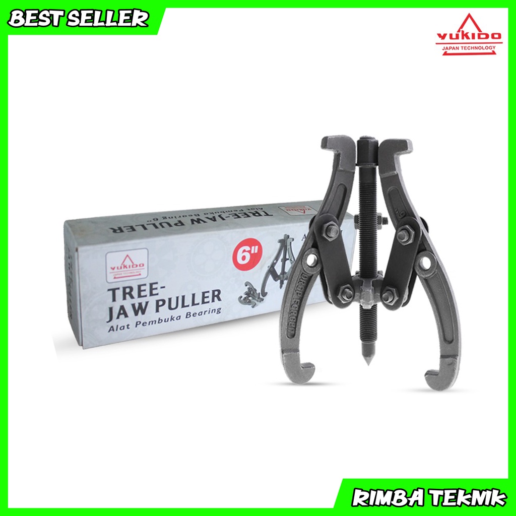 Treker 3 kaki 6&quot; inci / YUKIDO Treker 3 Kaki 3 4 6 Inch - Gear Puller 3 Jaw Tracker - TREKER - TRAKER - ALAT MELEPAS BEARING