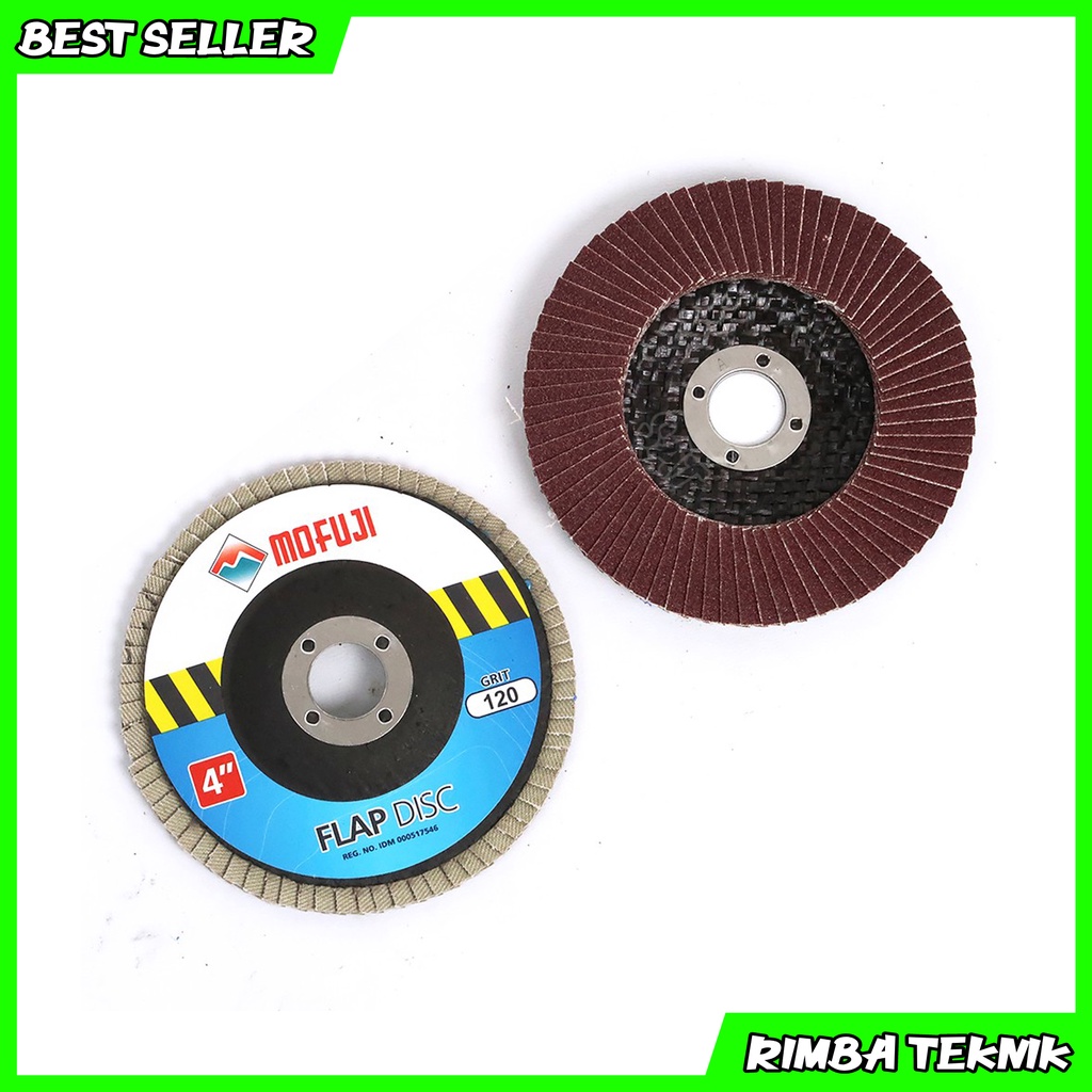 MOFUJI Flap Disc / Mata Gerinda Amplas Susun Grit #40, 60, 80, 100, 120, 150, 180, 240, 320, dan 400