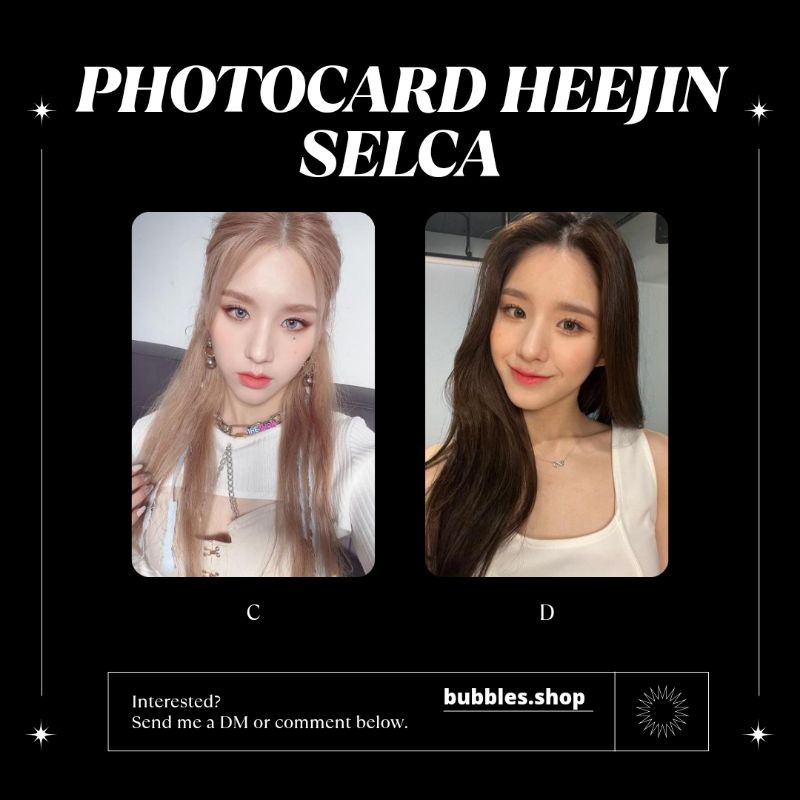 PHOTOCARD UNOFFICIAL HEEJIN LOONA SELCA