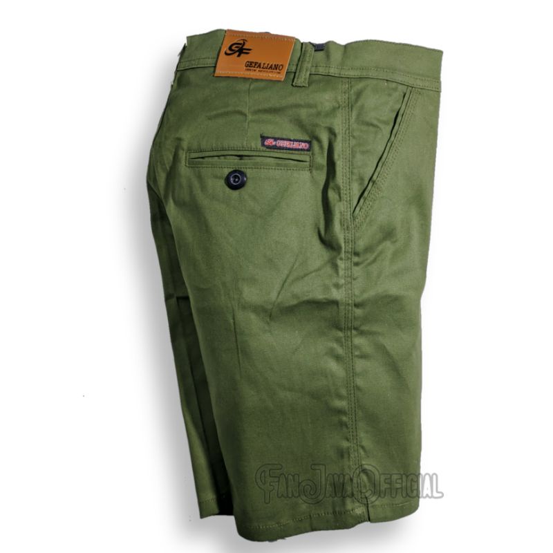 Celana Pendek Pria Chino Pendek Twill Combed 28-38 Original Cream Mocca  Grey  Hitam Army