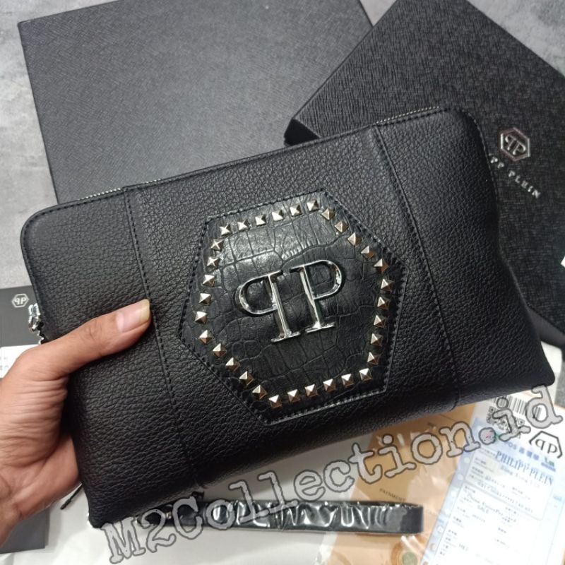 Handbag P Plain Leather Logo PP Clutch Tas Tangan Super Premium Quality