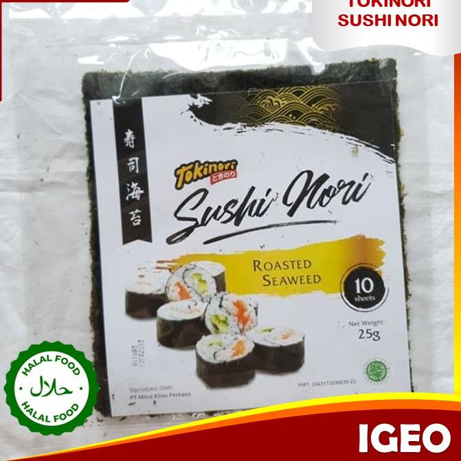 

Laris ・ Tokinori Sushi Nori 10 Lembar - Rumput Laut Sushi Korea Halal Original Σ