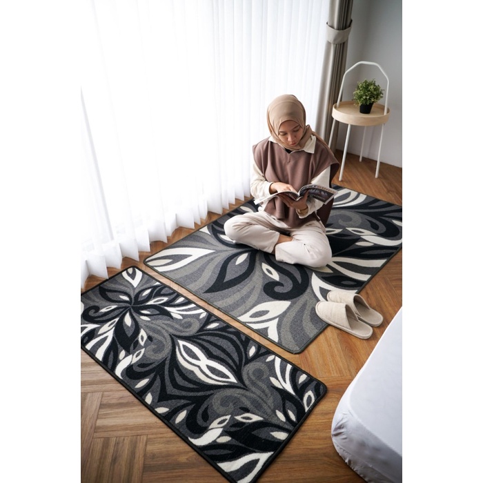 /////] Karpet Carpetland by Nobel Traditional black Karpet Anti Slip