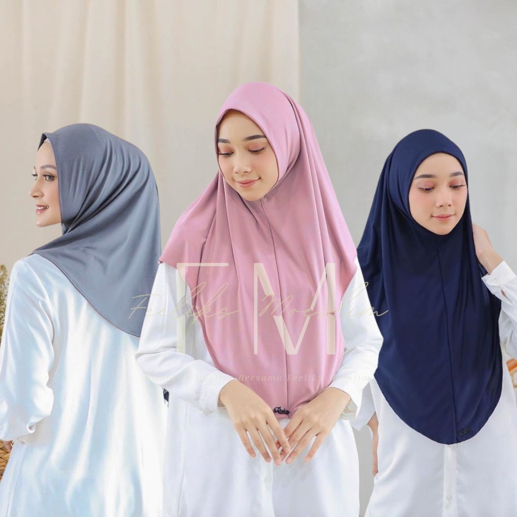 Hijab Bergo SYIRIA ZAIDA PREMIUM VIQAST - Jilbab nyaman murah adem kerudung bergo instant jersey khimar penguin kualitas PREMIUM