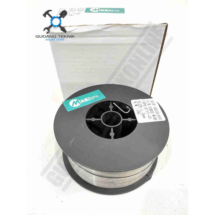 Kawat Las Mig REDBO X MAILTANK E71T-GS 0.8mm 1mm 1Kg / Flux Core Wire Gasless - Kawat Las Tanpa Gas Co2