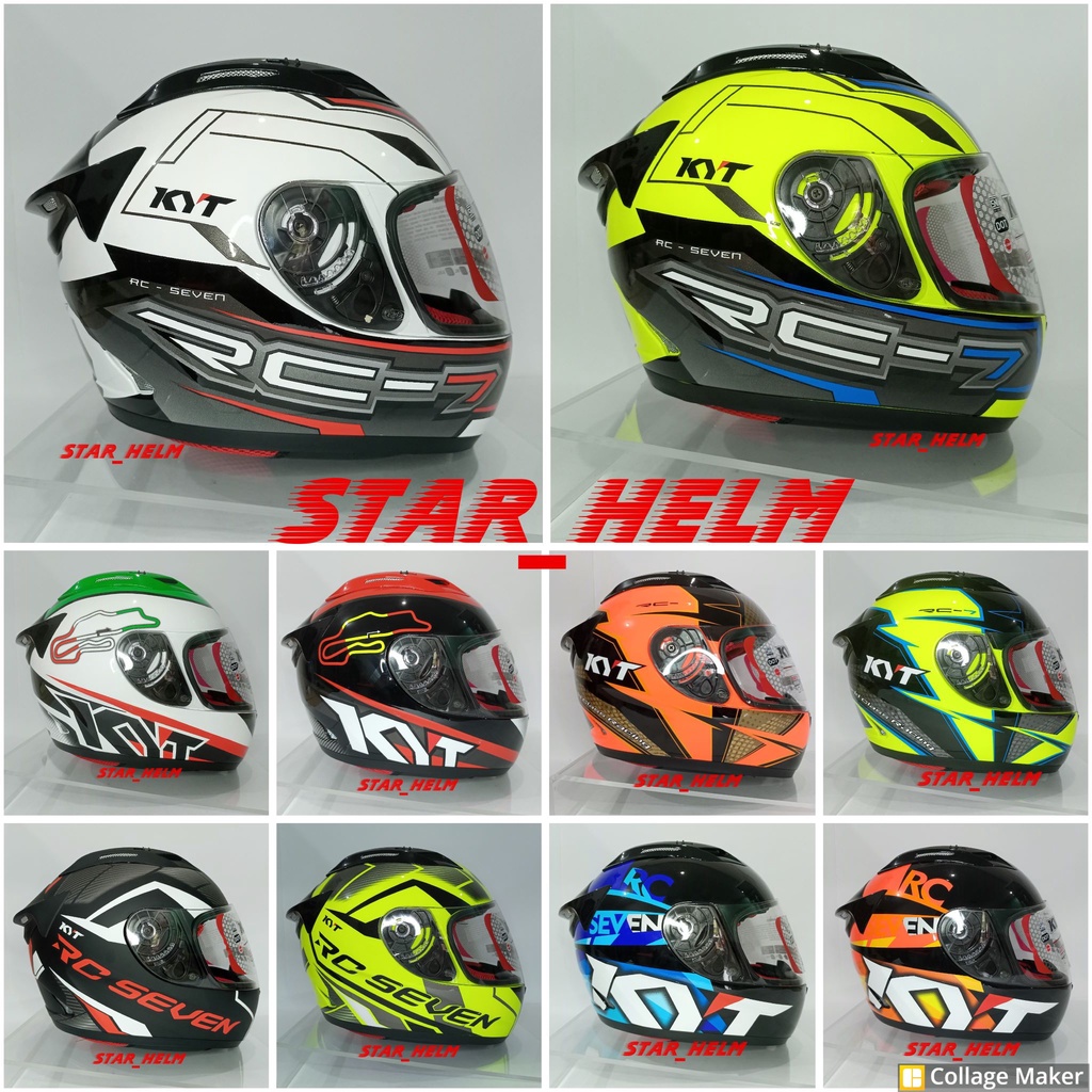 HELM KYT RC7 MOTIF ORIGINAL 100% | HELM KYT RC SEVEN MOTIF ORIGINAL 100% | HELM FULL FACE KYT RC7 MO