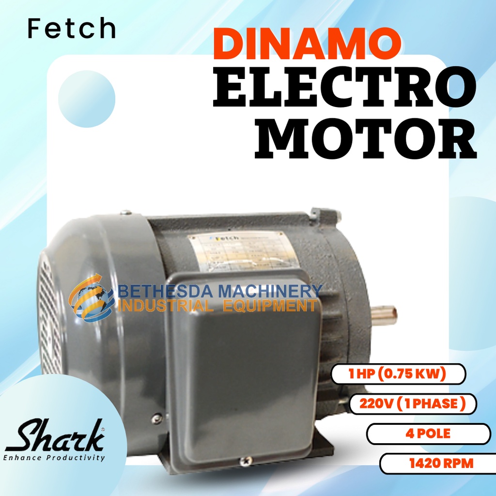 Electric dinamo 1hp 1phase Fetch motor penggerak 2 hp 1.5kw 1500 RPM