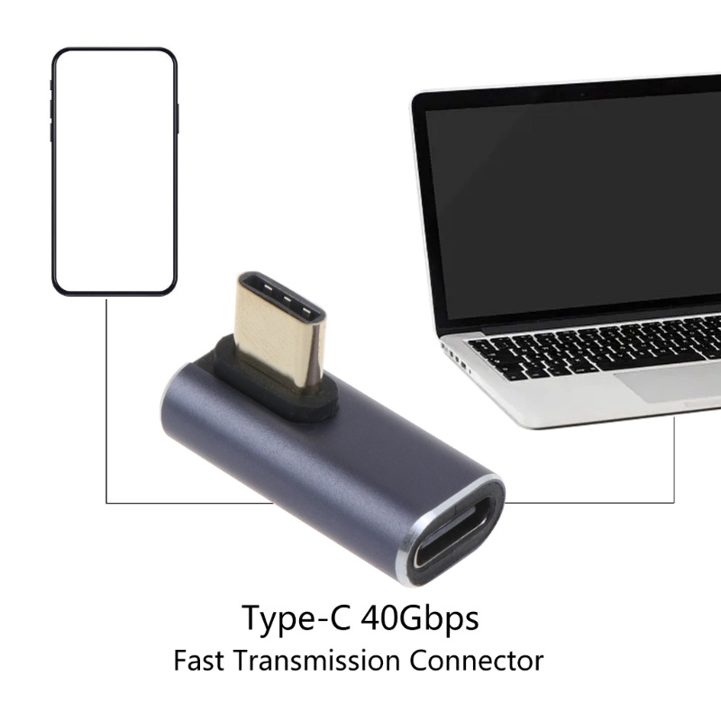 Zzz USB C Adapter USB 4.0 Adaptor 40Gbps PD100W Fast Charging, Tipe-C Male to Female