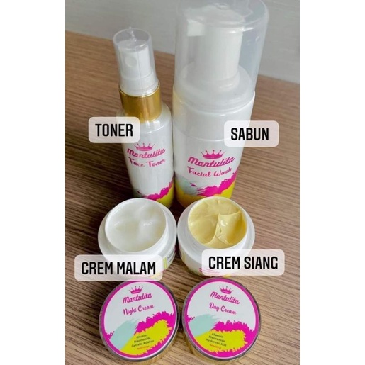Mantulita Glow Skincare Paket Premium isi 4 & Paket Ekonomis isi 3 pilih variasi