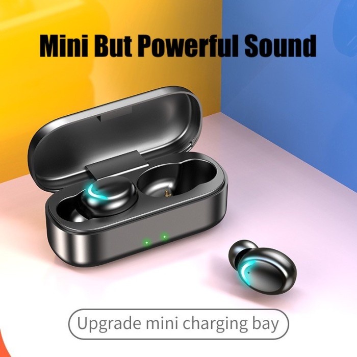 headset bluetooth AMoi F9 TWS Mini Bluetooth V5.0 Stereo Bass Wireless Headset - S9 Mini(U7D0) heads