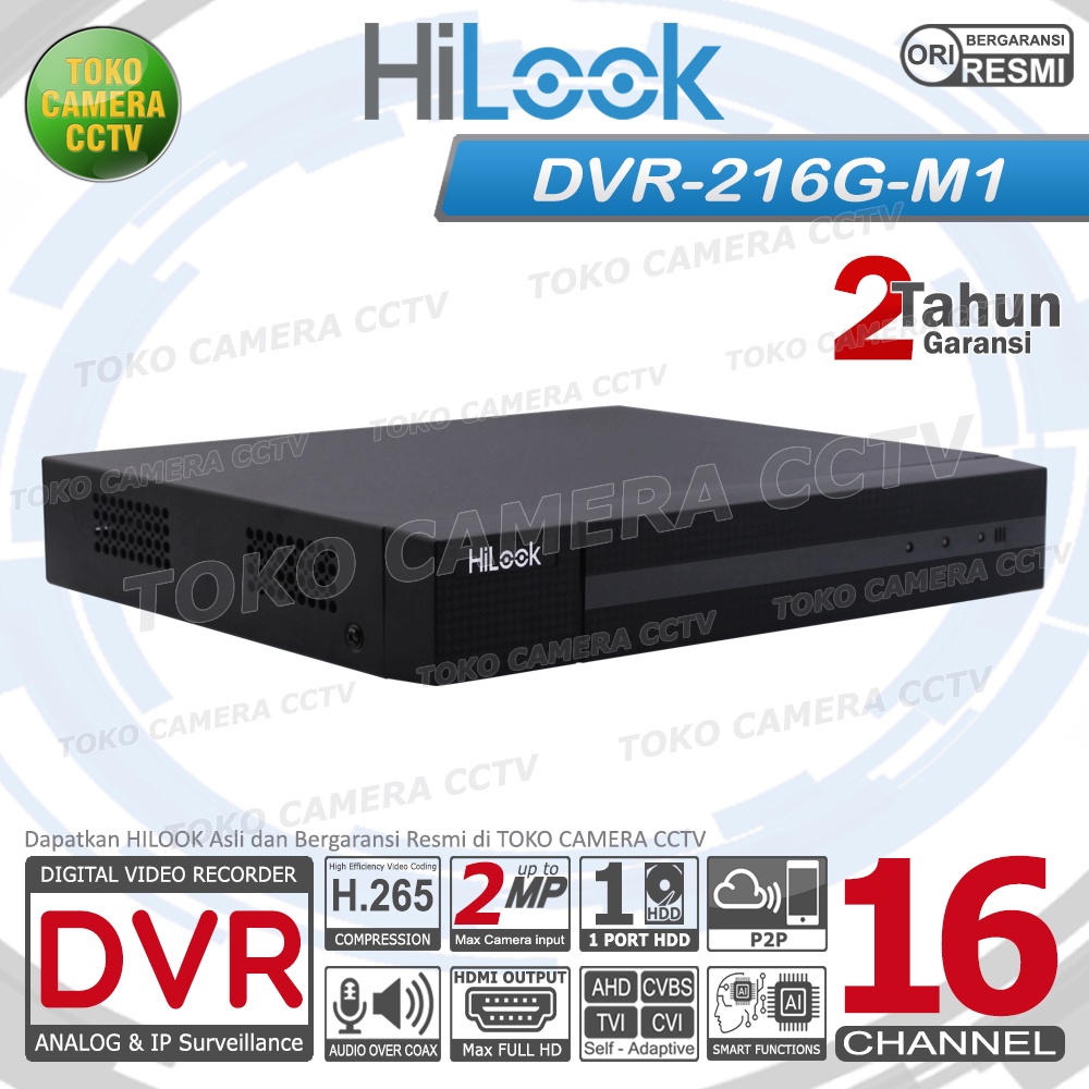 DVR RECORDER CCTV HILOOK 16 CHANNEL CCTV HILOOK 16CH 2MP