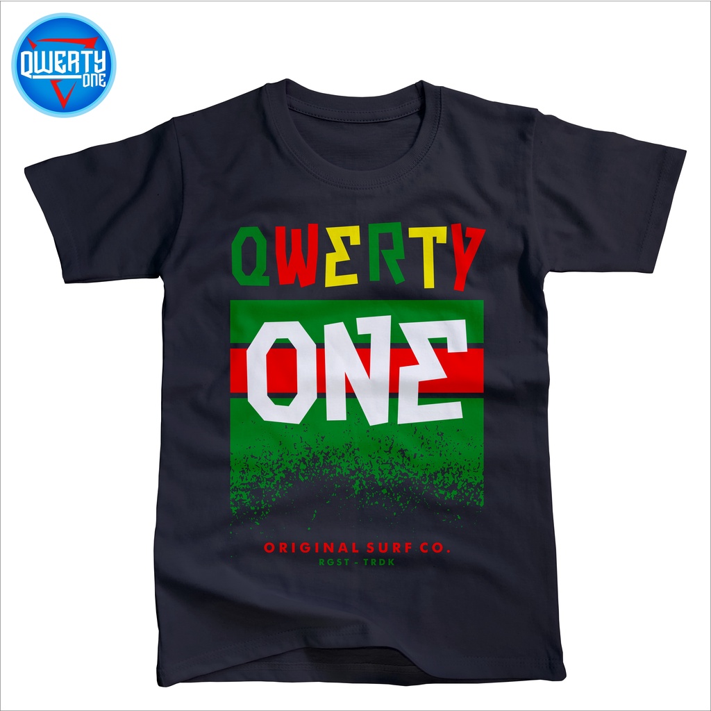 Kaos Anak Distro Qwerty One Hitam 1-10 Tahun