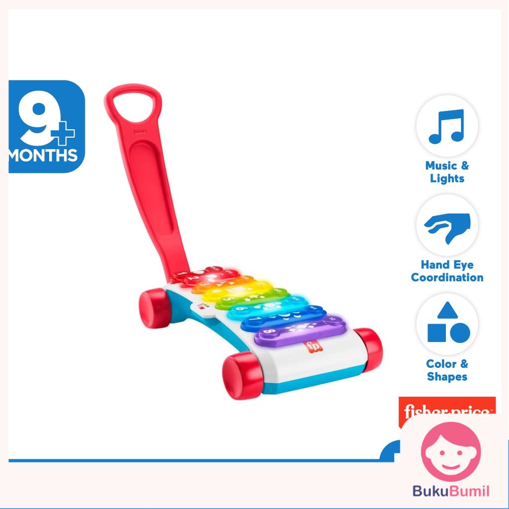 Fisher Price Mainan Bayi Edukatif Giant Light-Up Xylophone - Mainan Edukasi Bayi
