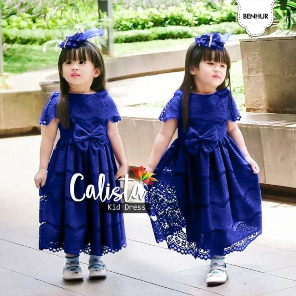 FenishaStore CALISTA Kid's Dress Anak Perempuan Terbaru Usia 3-5 Tahun