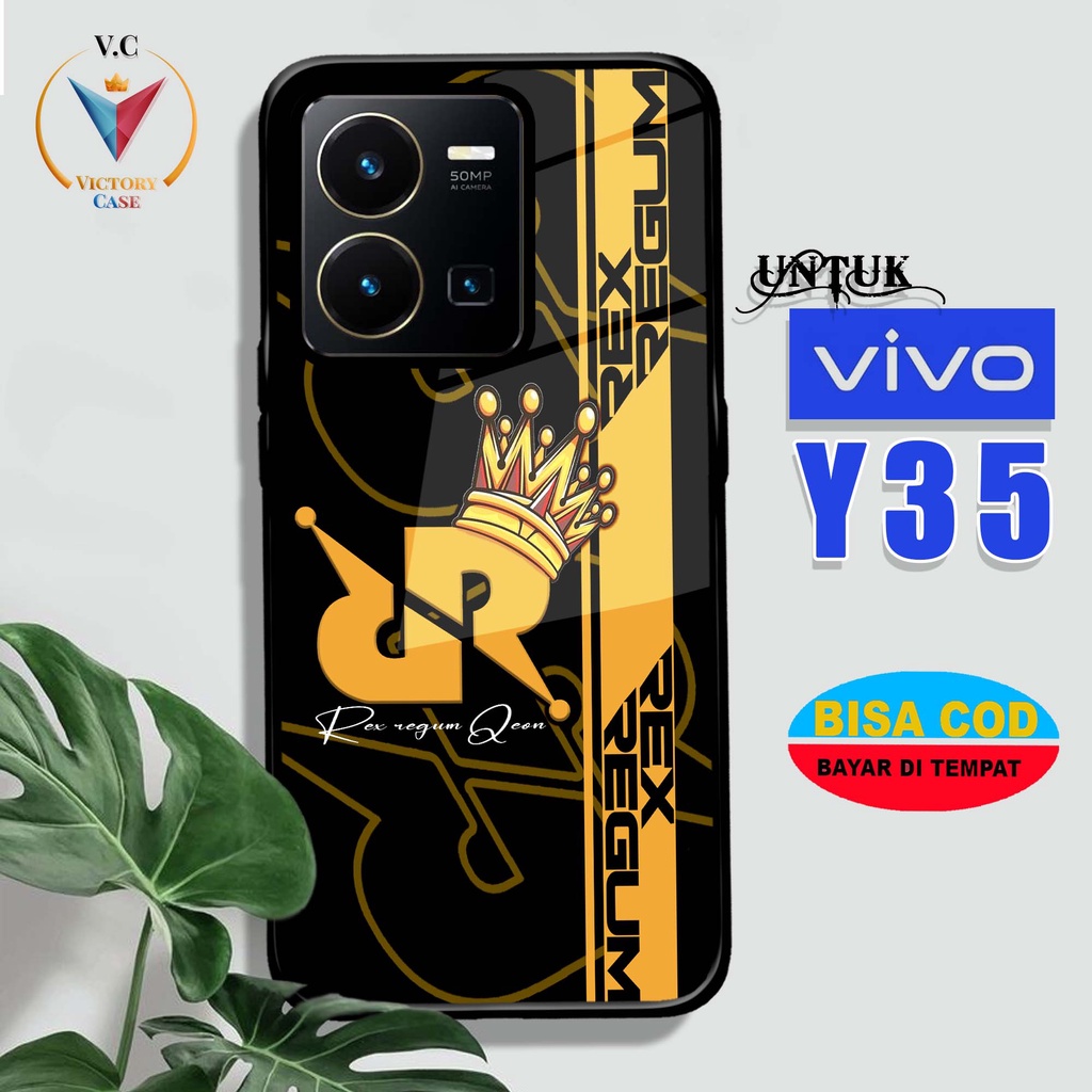 Case Hp Softcase glossy For VIVO Y35  RRQ Silikon glass Casing Handphone Premium