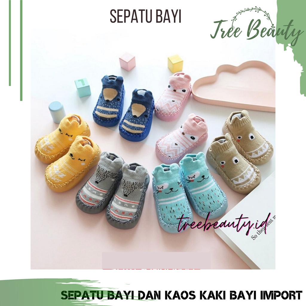 Sepatu bayi prewalker kaos kaki anak import