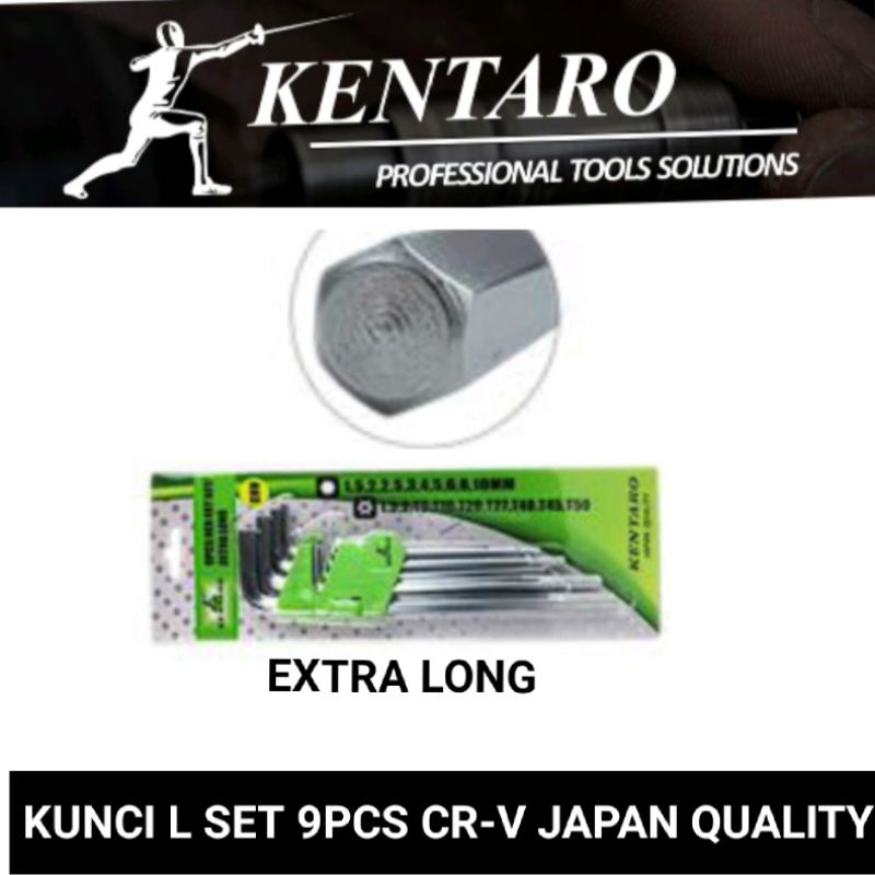 kunci L set 9pcs CRV kentaro japan quality