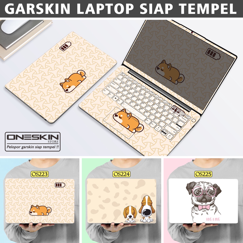 Garskin Sticker Laptop Protector Macbook Full Body Bottom Bezel Palmrest Skin Dog Cute