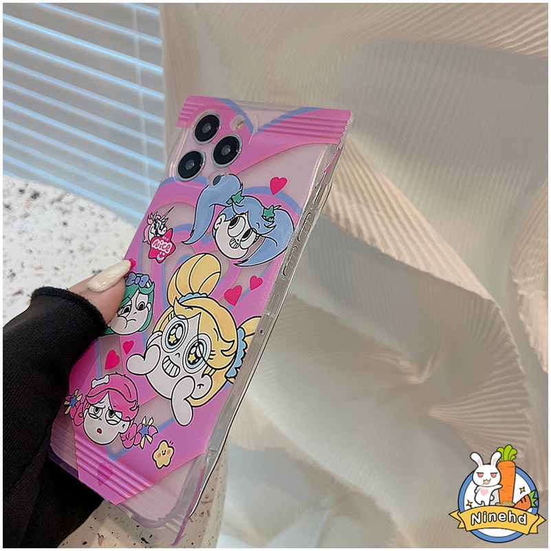 IPHONE Casing Kompatibel Untuk Iphone14 13 12 11 Pro Max X Xr Xs Max8 7 6 6s Plus Se2020 Candy Snack Bag Case Kartun Cinta Kecil Policewoman Phone Silicone Soft Case Cover Pelindung