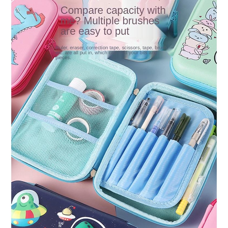 Kotak pensil 3D Besar Timbul Tahan Air Tempat Pensil Unicorn Timbul 6D Perlengkapan Sekolah Hadiah Kado Alat Tulis Anak Premium Import