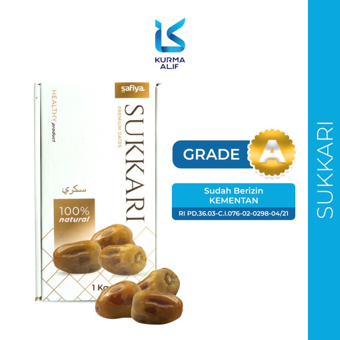 

KURMA SUKARI RAJA 1 KG SUKKARI BASAH PREMIUM ORIGINAL