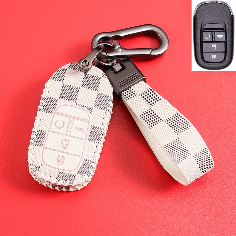 Untuk Honda Jazz/HRV/CRV/BRV 2014-2021 Keyless Remote Car Key Leather Case Cover